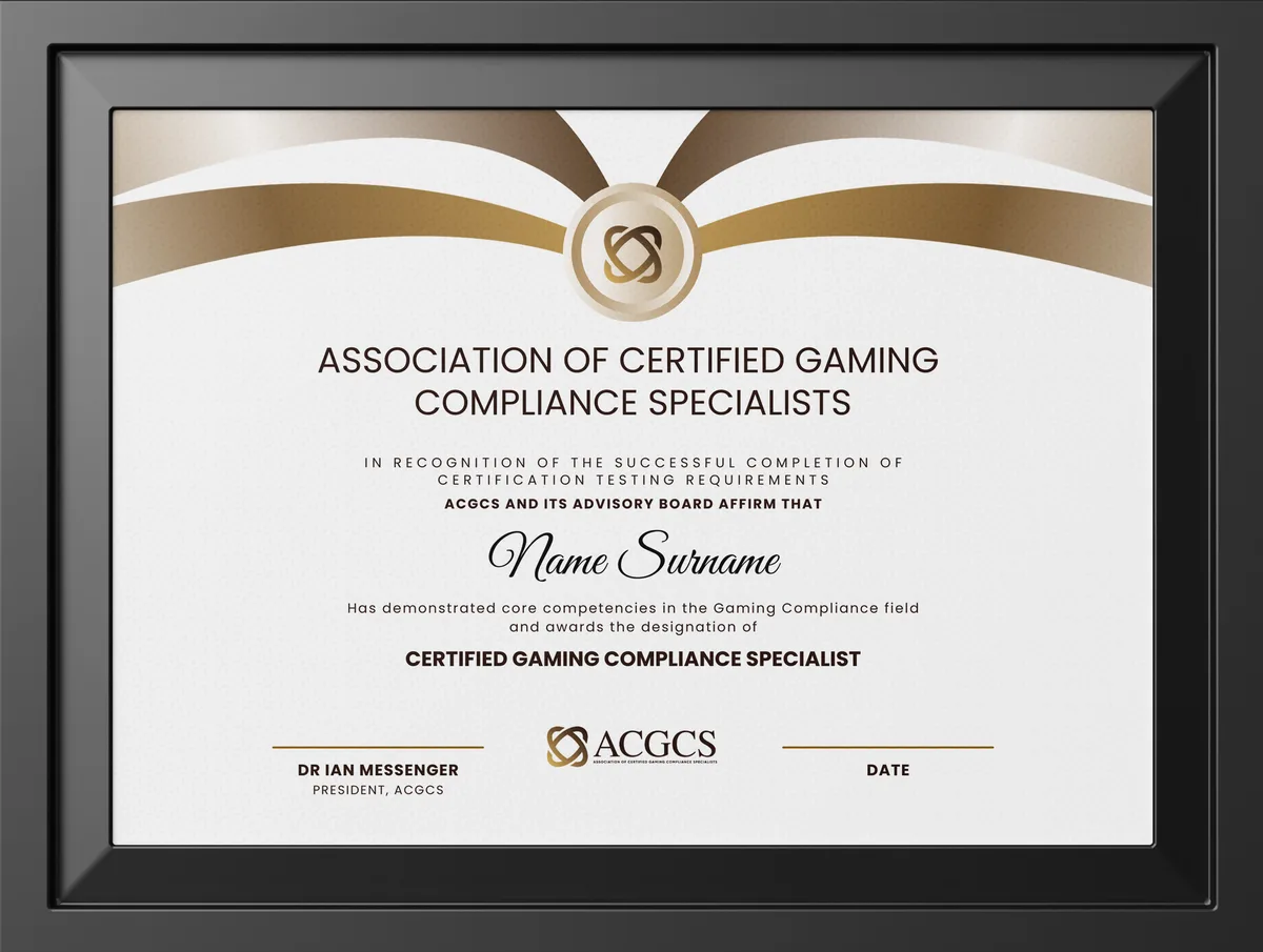 澳门博彩监管委员会颁发的合法牌照证书